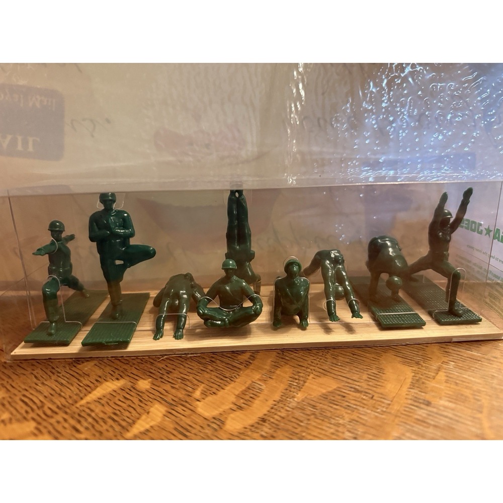 Yoga Joes - Here To Keep The Inner Peace - Green Army Men in Yoga Poses - New